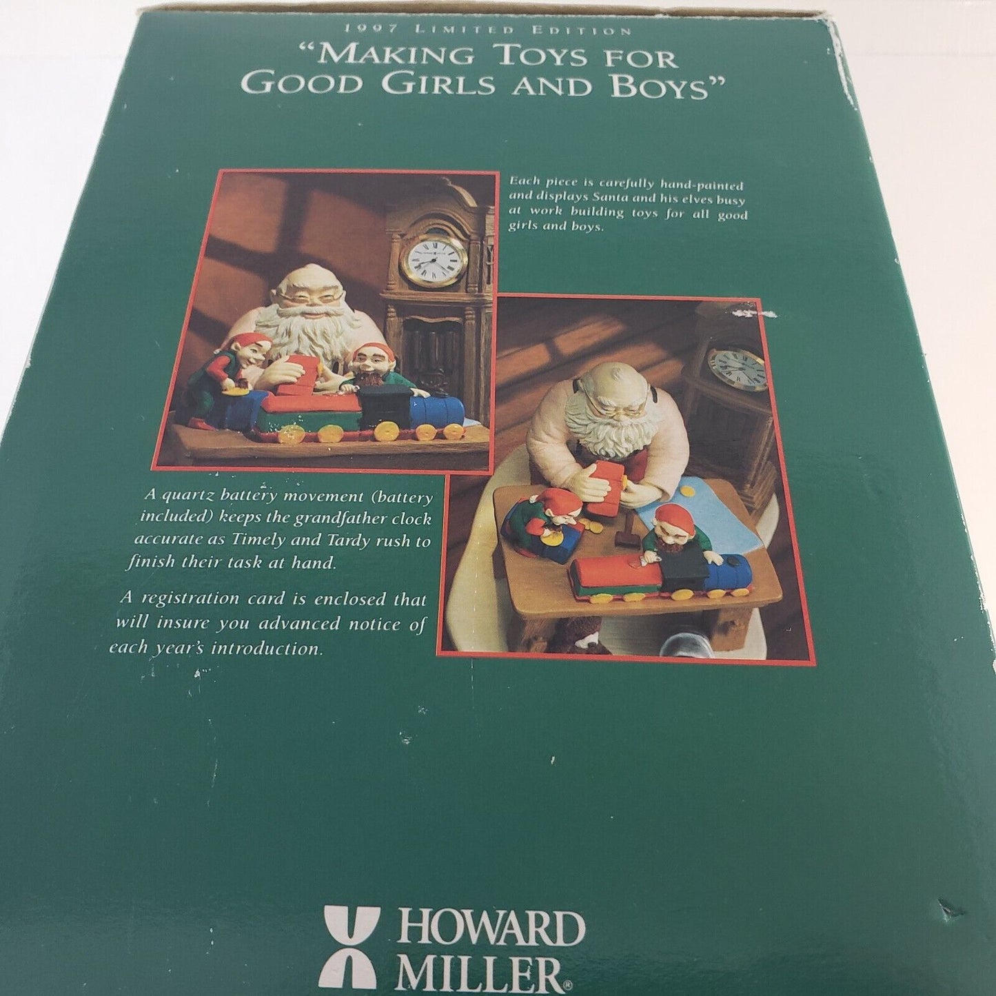 Howard Miller's Making Toys For Good Girls & Boys 1997 Limited Edition Santa EUC