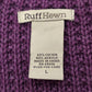 Ruff Hewn Lg Purple Cardigan Sweater Polycotton Knit Pockets Offset Zipper Front