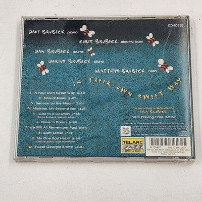 In Their Own Sweet Way by Dave Brubeck Audio CD 5" Telarc Jazz CD-83355 1997