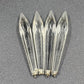 4 Icicle Spear Crystal Glass Antique Chandelier Prisms 3"x0.5" w Wire Connector