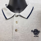 Men's Hard Rock Cafe Polo Golf Shirt Large Atlanta Gray 2 Blk Horizontal Stripes