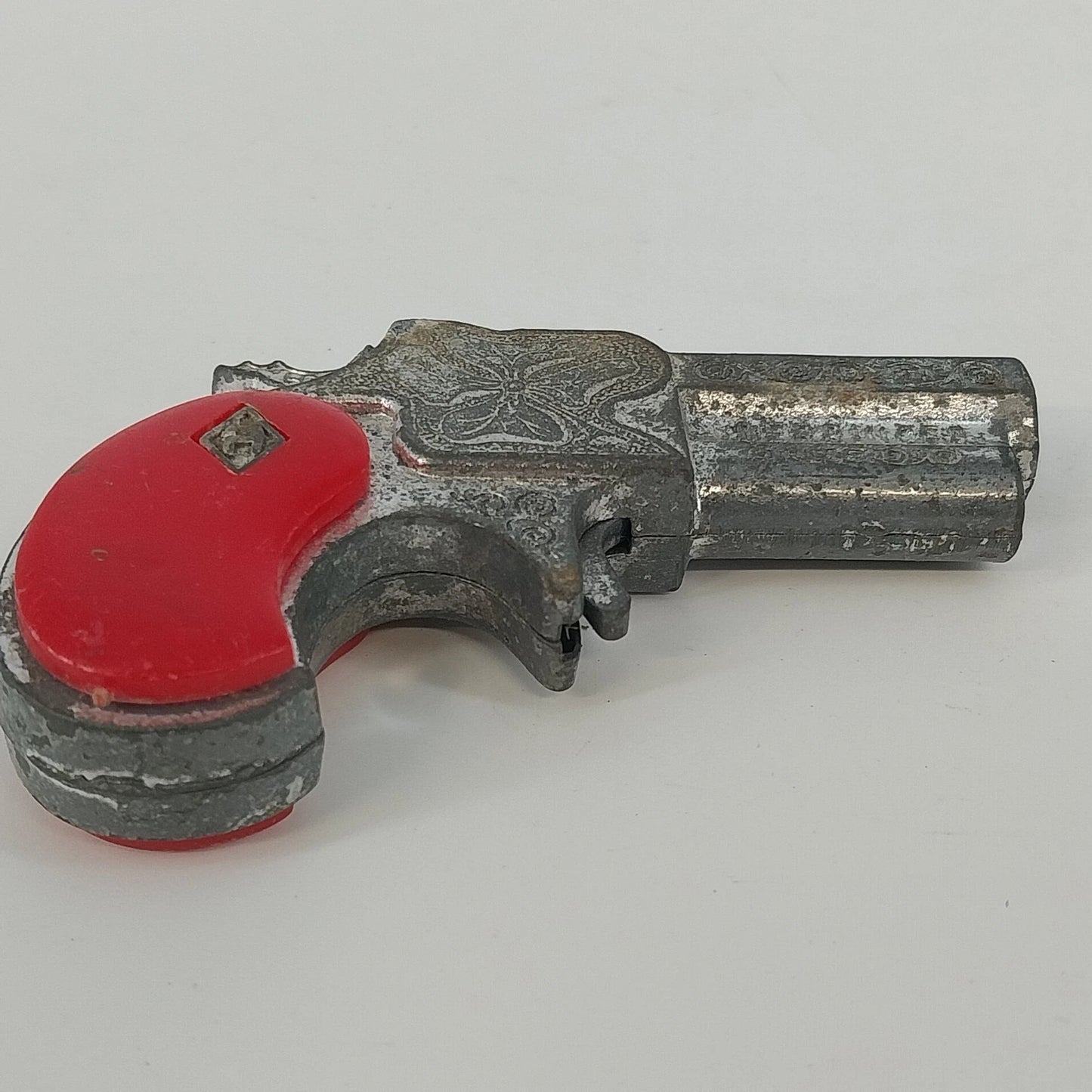Hubley Derringer Cap Gun Replica Red Grips Die Cast Toy Pistol Vintage Western