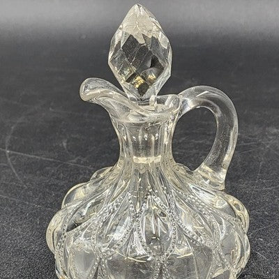 Clear Cruet with Stopper EAPG Fostoria Glass Frisco Line 1229 Vintage 1890-1905