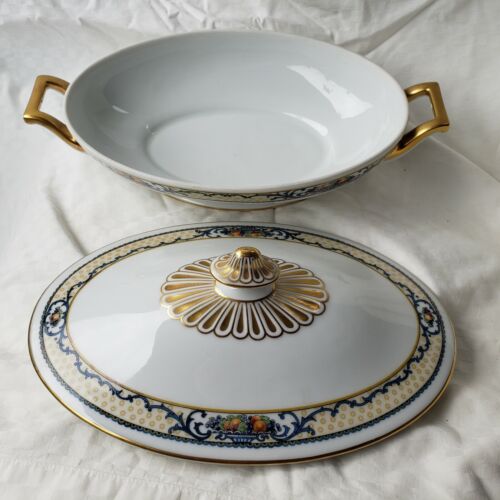 Bavaria Thomas Delmonte Covered Vegetable Oval Fine China Fruit Grapes Gold Gilt