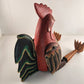 ROOSTER Large Carved Wooden Hand-Painted Hinged Joint Puppet 13" Seated 20" Long