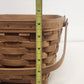 Longaberger 1989 Large Market Basket Double Swing Handles 19" Signed Ohio
