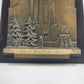 Bronze Plaque Charity Crucifixion Tower on Wood 1956 Shrine of the Little Flower