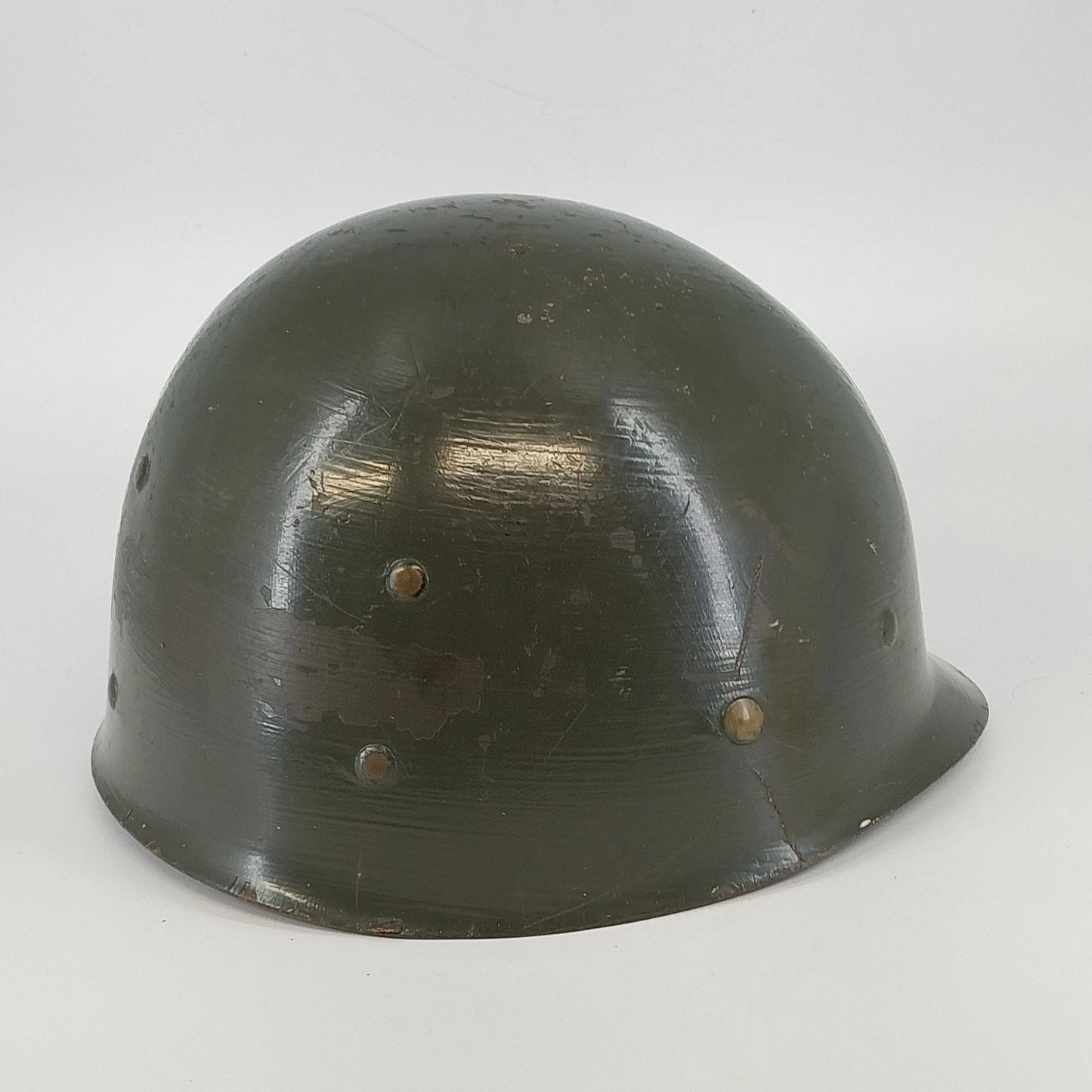 Korean War M1 Combat Helmet Fiberglass Liner Capac 51-53 Vtg Crack Ear Military