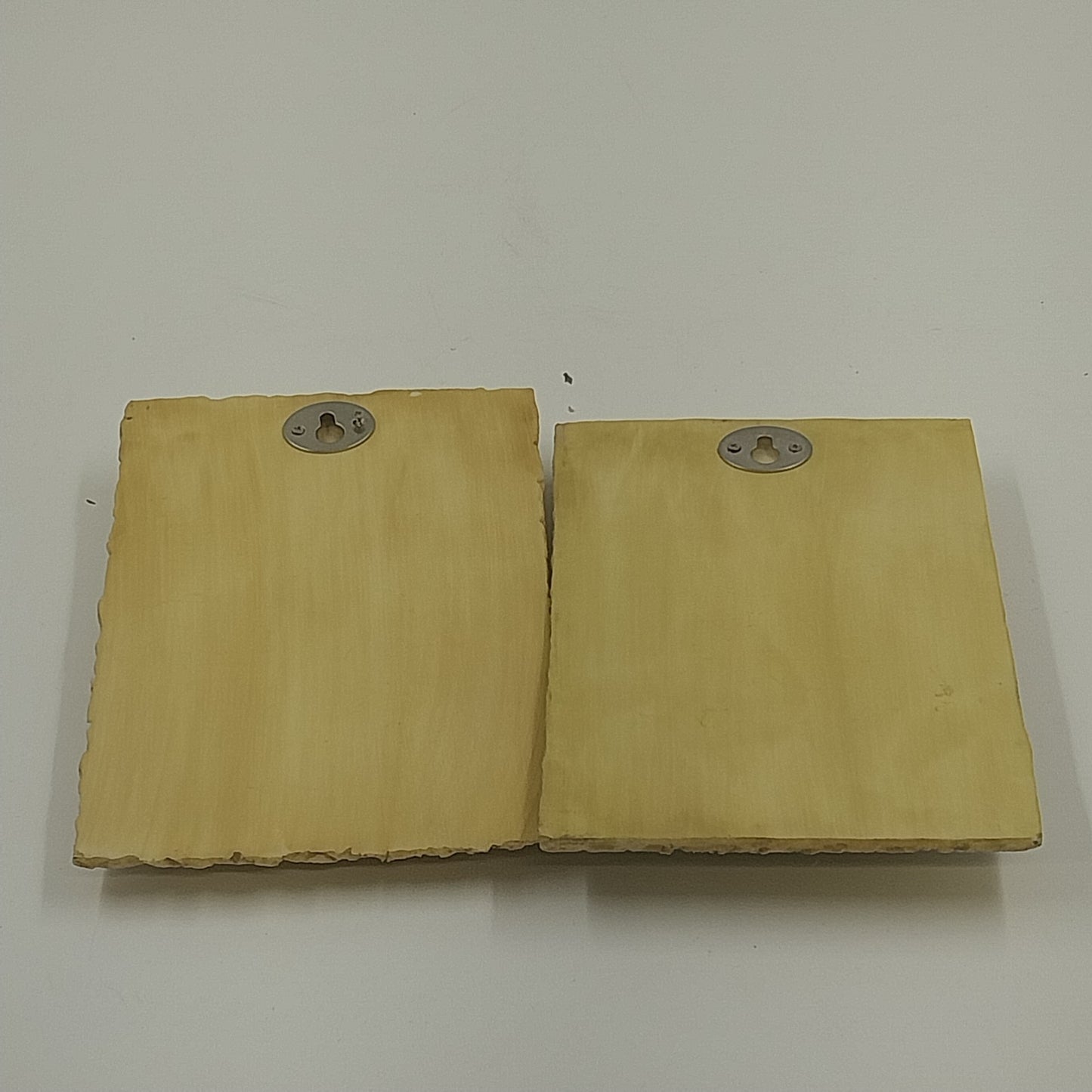 2 Floral Wall Art Hanging Plaques Decor Hydrangea and Magnolia Resin 3D 4x6" Vtg