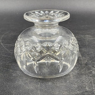 Open Sugar Bowl Waterford Lismore Footed Signed Elegant Crystal Glass