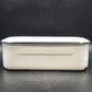 White Enamelware Lasagna Roasting Baking Pan Black Rim 14 in Farmhouse Vintage