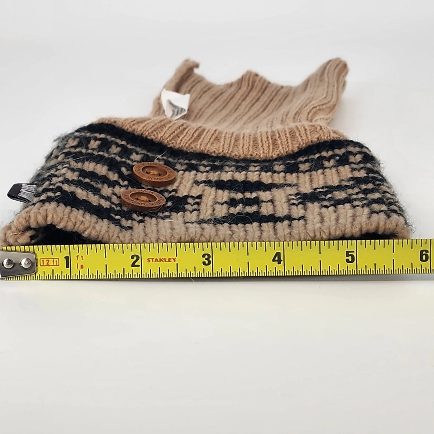 Muk Luks Knit Boot Toppers Beige Cream Button Cuff Leg Warmers