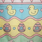 Easter Bunnies and Eggs Decorative Polyester Yard Flag 42" x 28" Pastels Taiwan