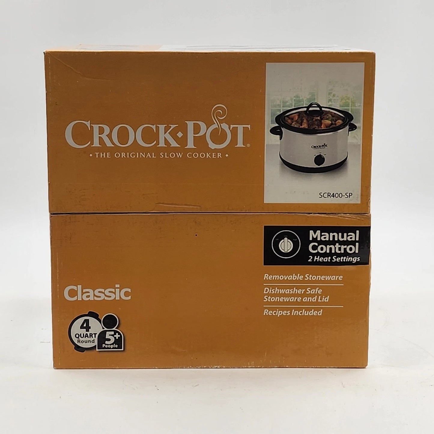 Crock Pot 4Qt Stainless Round The Original Slow Cooker Classic SCR400-SP Sealed