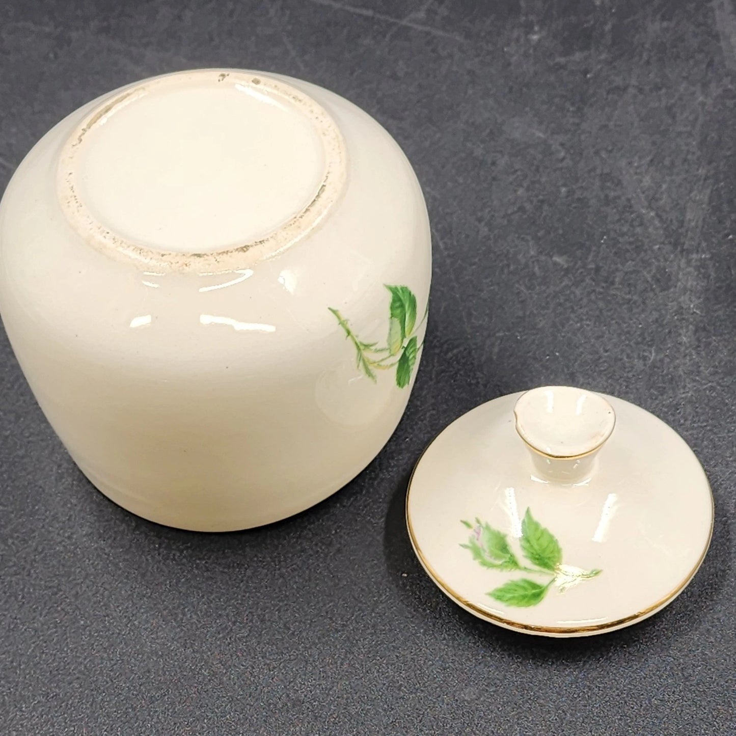 Porcelain China Creamer Sugar Bowl Set Pink Rose White China Floral Vintage USA