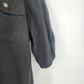White Stag Women XL 16-18 Black Cotton Stretch Button Front Roll Tab Sleeve Top