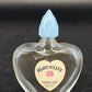Blue Waltz Perfume Bottle Heart Glass Blue Lid Empty Vanity Collectible Vtg