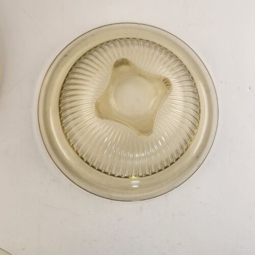 Federal Glass Golden Glow 3 Piece Mixing Nesting Bowls Ribbed Rolled Edge Yellow