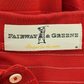 Red Striped Golf Polo Fairway & Greene USA Men's Size Large Short Sleeve Vintage