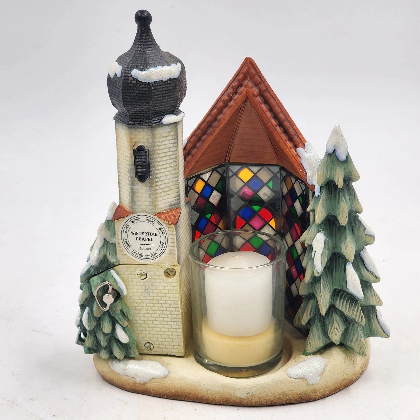Goebel Hummel HUM 2134 Wintertime Duet Chapel Votive Music Box Exclusive Edition