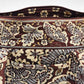 Vera Bradley Shoulder Bag Tote Slate Blooms Brown/Blue Floral Cotton Quilted Zip