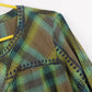 J.Jill Plaid Embroidered Popover Shirt Green Women's Medium Petite Long Sleeve