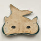 Hand Sewn Vintage Mardi Gras Green Fish Mask Sequins Beads