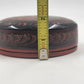 Vintage Lacquerware Coaster Set – 6 Matching Ceramic Foo Dog Coasters in Black, Red & Gold with Storage Box – Asian Guardian Lion Motif