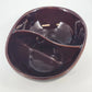 Marcrest Daisy Dot Divided Serving Bowl Brown 8"x10" Stoneware Oven Proof USA