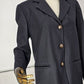 Club Classics Wool Blazer Women's 6 Black Lined Single Breasted 3-Button Pockets