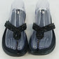 Relativity Park Black Sandals Women 8 M Rhinestone Embellished Straps Flip Flops