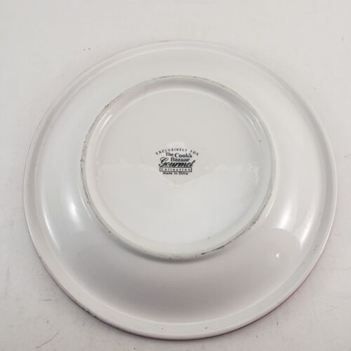 Holly Mountain Lodge 8" Salad Plate Holiday Winter Scene Cook's Bazaar Gourmet