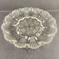 Anchor Hocking Clear Glass Deviled Egg Plate Fan Pattern Scalloped 10" Vintage