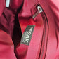 The Sak Red Woven Crochet Shoulder Bag Purse Leather Strap 12"x10"x6" Vintage