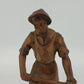 Hand Carved Natural Wood Man Woodcutter Lumberjack Figure 9" Folk Art Sculpture