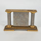 Regency Quartz Desk Mantel Clock Two Tone Gold Silver 5" Long Repair/Parts Only
