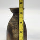 Studio Art Pottery Sake Pitcher Small Vase Pinched Pour Spout Dark Brown 4.5"