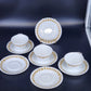 Corelle Butterfly Gold Cups Saucers Set 9pc Vintage