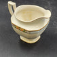 Nebraska Blue Creamer Syrup Pitcher England Blue Rim Flower Accent J&G Meakin