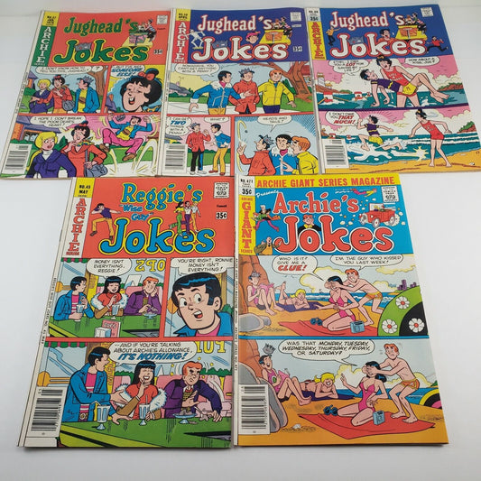 5 Archie Jughead & Reggie's Jokes Comic Books of the Archie Series All From 1978