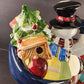 Tomsky Snowman Lg Cookie Jar Red Car Full of Toys Presents Tree Decorations 2004