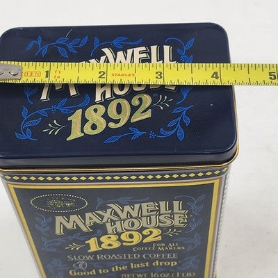 Maxwell House Coffee Tin 100 Year Anniversary 1892-1992 Vintage Collectible Can