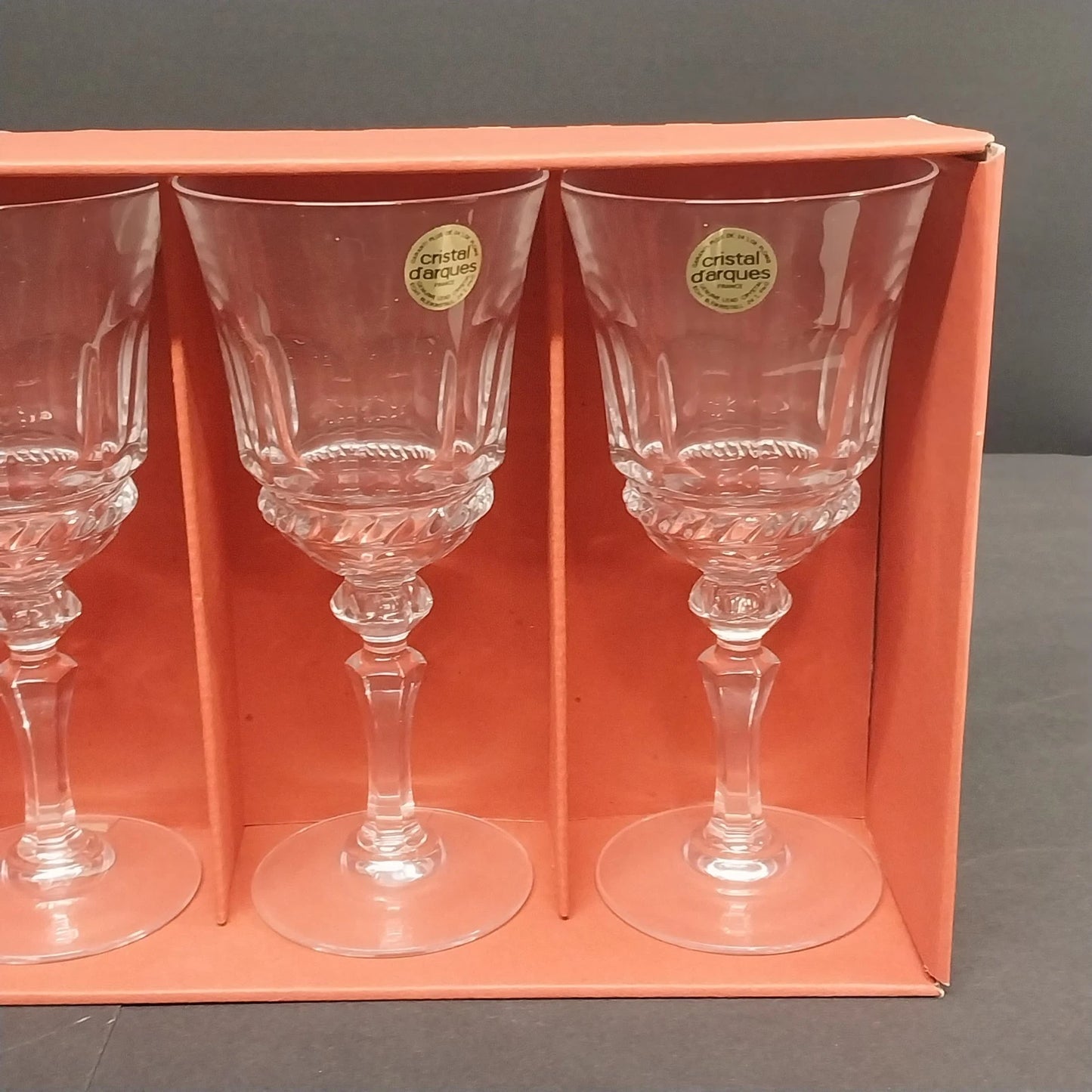 Cristal D'Arques Chantilly 25 cl Wine Glasses Set of 6 Original Box Arc France