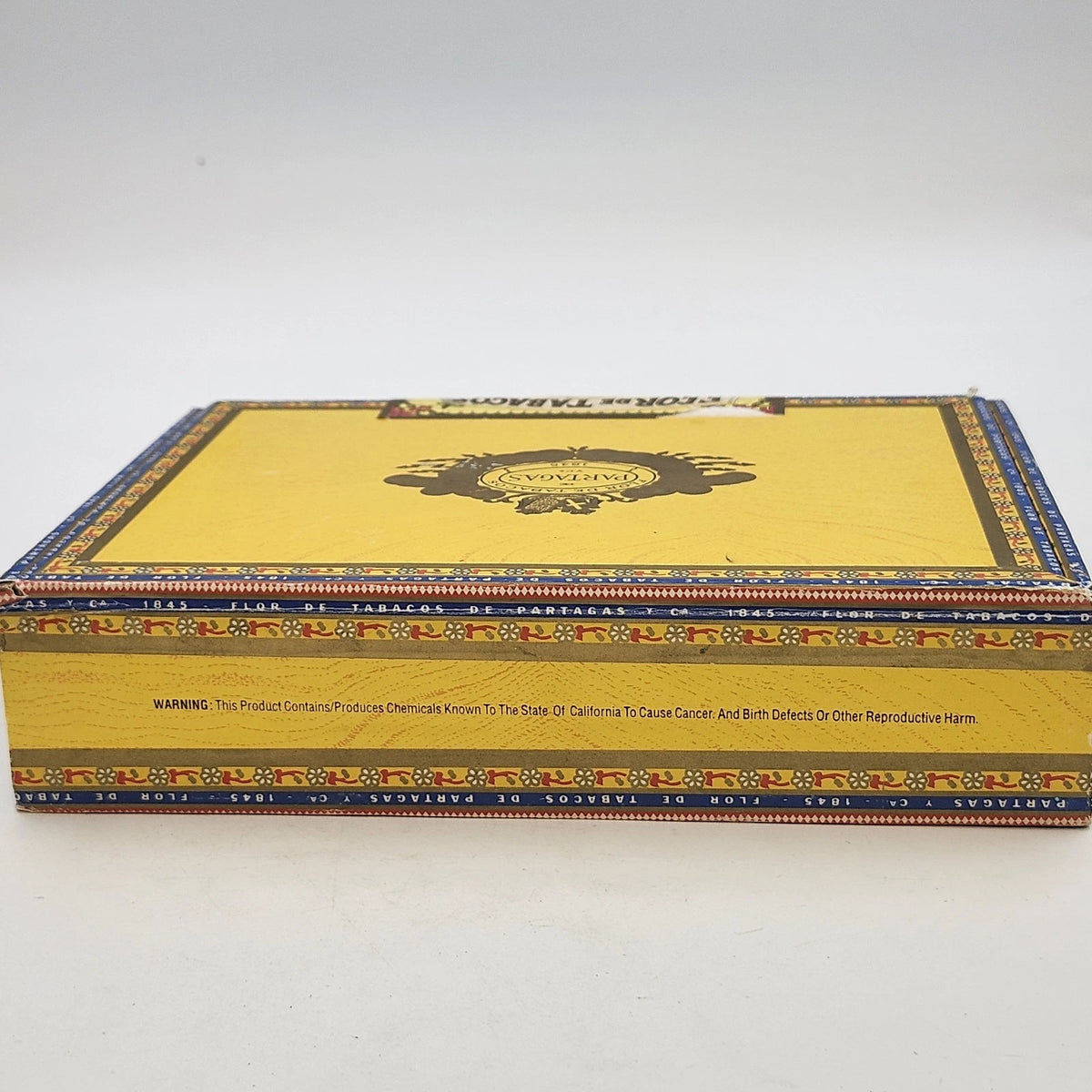 Partagas Flor de Tabacos 1845 Sabrosos 20 Empty Wooden Cigar Box Vintage