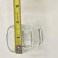 Set 4 Strauss Italian Crystal Clear Shot Glass Luigi Bormioli 2 oz Square w Box