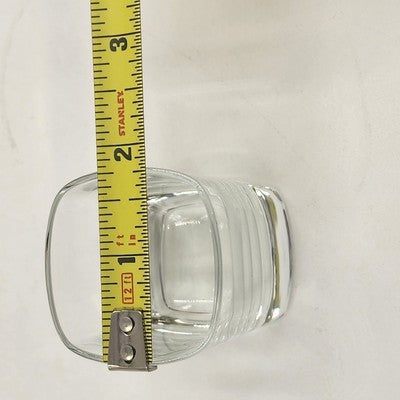Set 4 Strauss Italian Crystal Clear Shot Glass Luigi Bormioli 2 oz Square w Box
