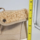 Kiss & Tell Lenci-02 Hi Top Sneakers Women's 8 Beige Suede Sherpa Lace Up