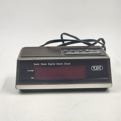 Tozai 1022 Electronic LED Alarm Clock 5.5" Red Number Vintage Tested And Working