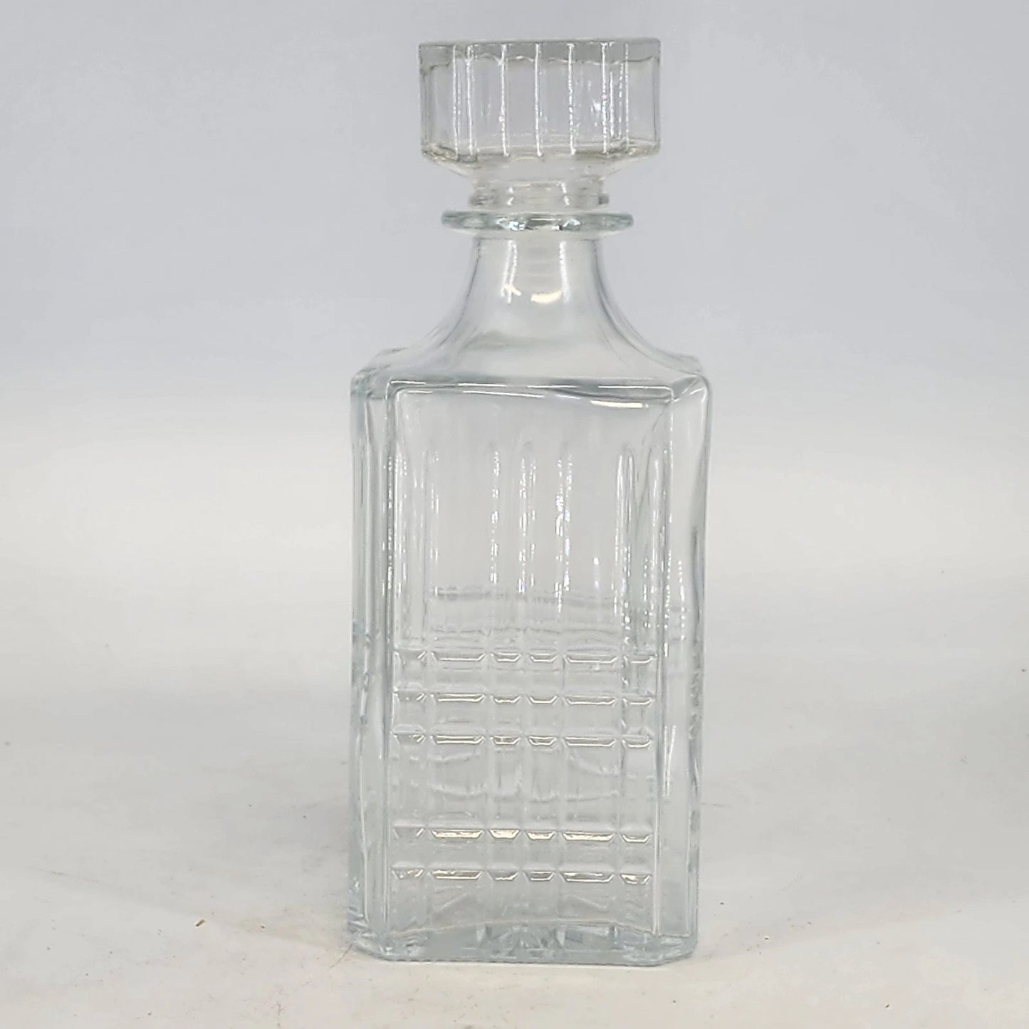 Bar One Lexington Whiskey Decanter Set 5pc Cut Glass 4 Rocks Glasses NOS
