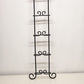 Black Steel Bar Plate Rack Wall Mount Kitchen Vertical Holds 6 Plates 51" Tall